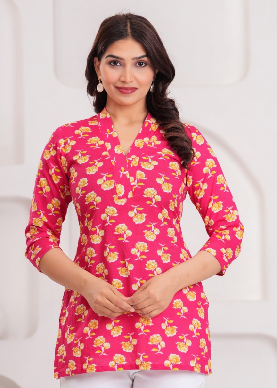 Anaya Cotton Floral Print Top