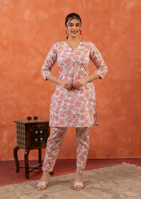 Saffron Straight Cotton Co-ords Set