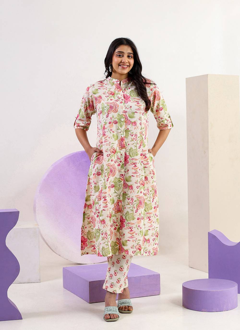 Bahaar Straight Cotton Kurta Pant