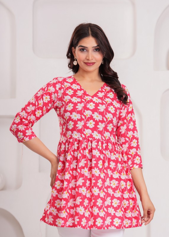 Diya Cotton Floral Print Top