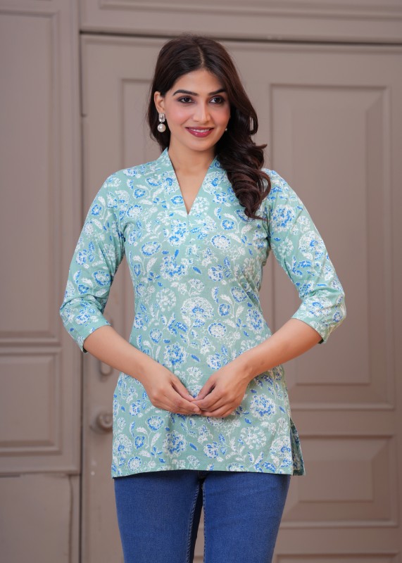 Ruhani Cotton Floral Print Top