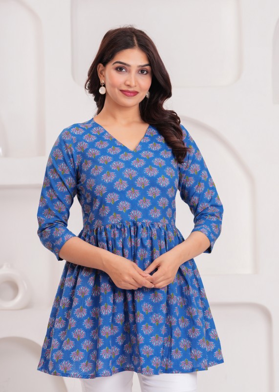 Keya Cotton Floral Print Top