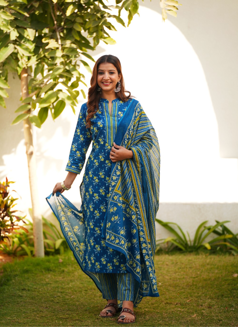 Bhavisha Straight Cotton Dupatta Suit