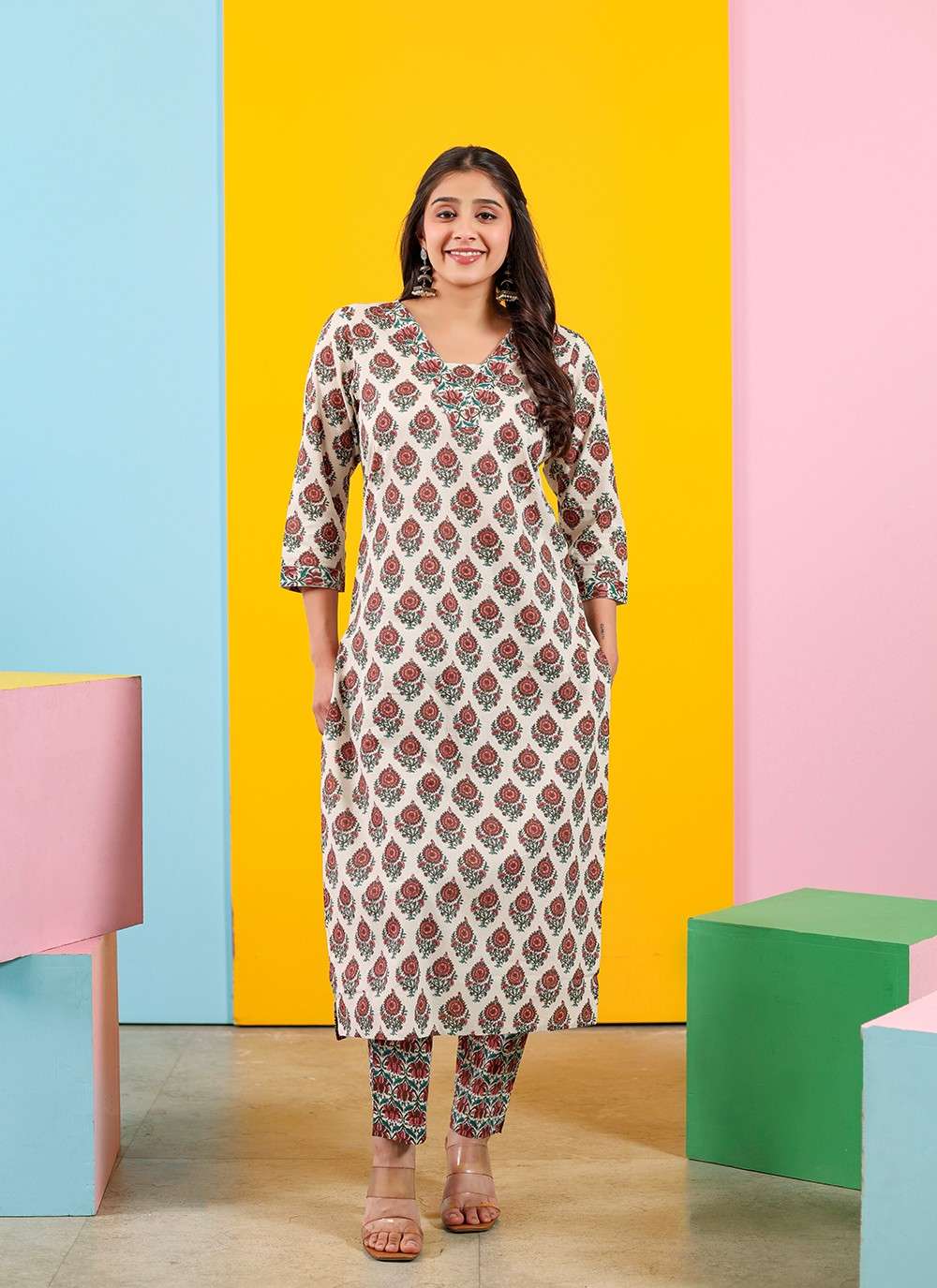 Earthen Vibes Straight Cotton Kurta Pant