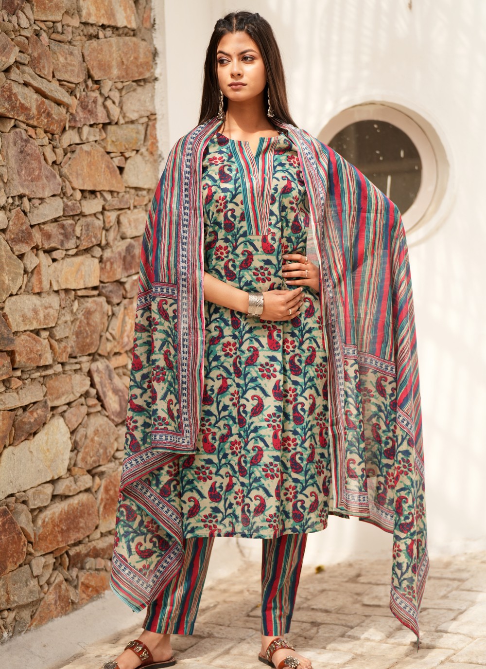Raatrani Straight Dupatta Suit