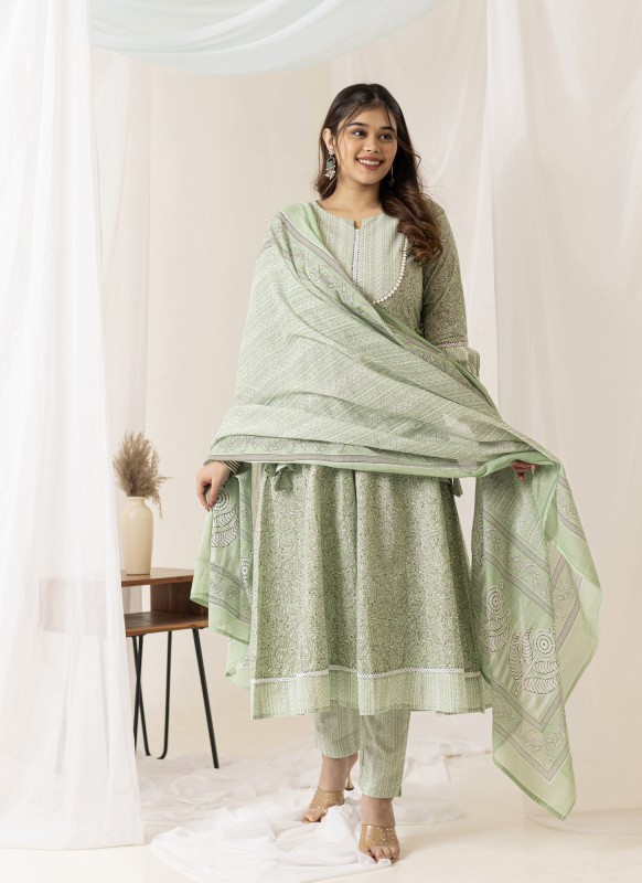 Aabroo Anarkali Dupatta Suit
