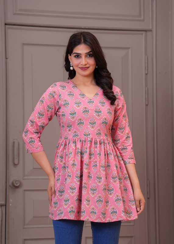 Nayra Cotton Buta Print Top