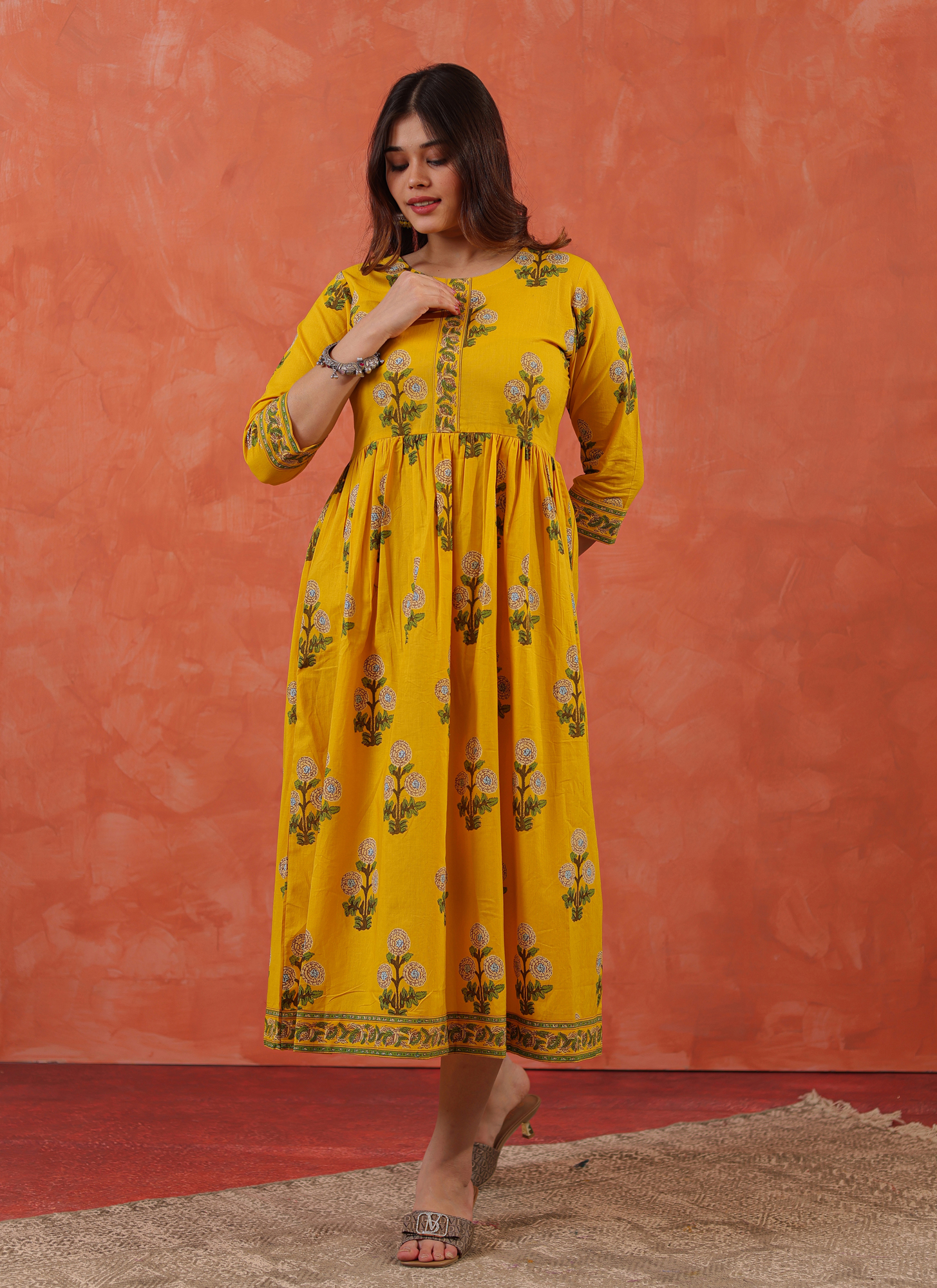 Marigold Summer Midi Dress